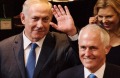 Bibi Netanyahu and Malcolm Turnbull enter the shul to a thundering ovation.