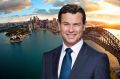 Newsreader Mark Ferguson presents Seven News in Sydney.