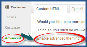 Posterous - Enable Advanced Theming