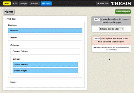 adding a Box to the Thesis Skin Editor