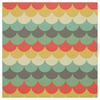 Cute fishscale pattern retro fabric