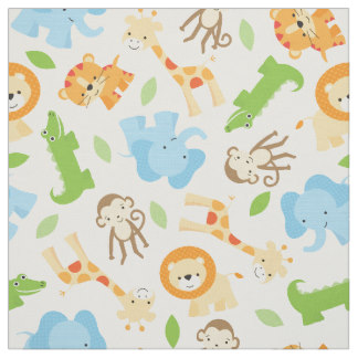 Cute Jungle Animals Fabric