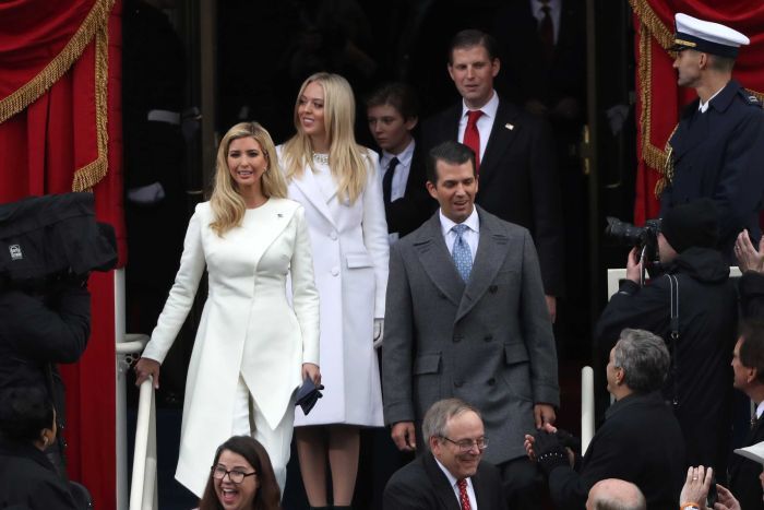 The Trump children arrive at the inauguration