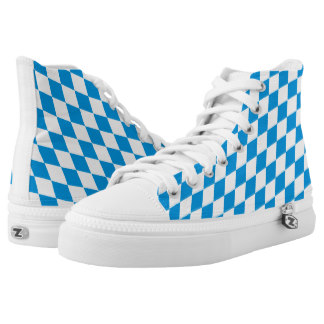 GERMAN STATE OF BAVARIA Flag Colors pattern High-Top Sneakers