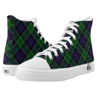 Scottish Clan Leslie Hunting Tartan High-Top Sneakers