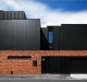 The exterior of a Windsor townhouse by Pleysier Perkins shows the effectiveness of black.