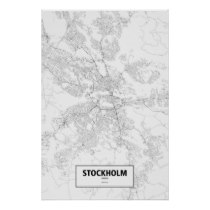 Stockholm sverige (svarten p? vit) poster