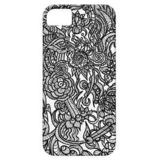 Doodle da flor capa barely there para iPhone 5