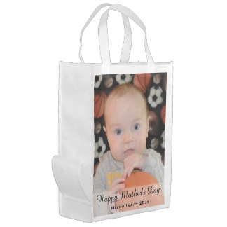 Personalized Mothers Day Add Your Cute Baby Photo Market Tote