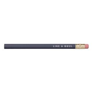 Like a Boss | Navy & White Pencil