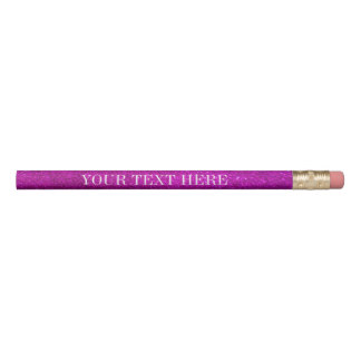 Pink glitter pencils with personalized name