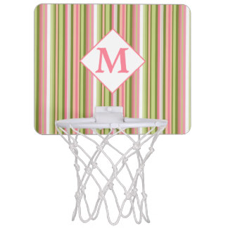 Spring Stripes Monogram Mini Basketball Goal Mini Basketball Hoop