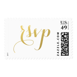 CHIC GOLD RSVP POSTAGE