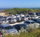 Just sun, sand and a sea... of cars at Leighton. 