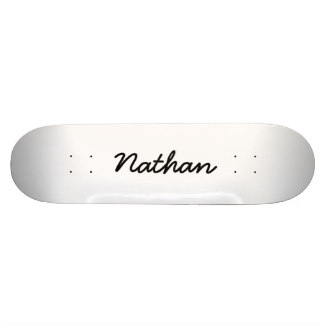 Blank white skateboard deck