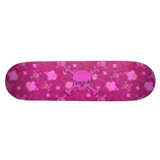 Cute Pink Skulls & Cupcakes Skateboard