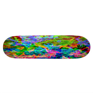 Glowing Rainbow Abstract Skateboard Deck