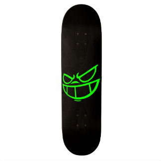 Phantom Smile™ Brand Black & Green Skateboard