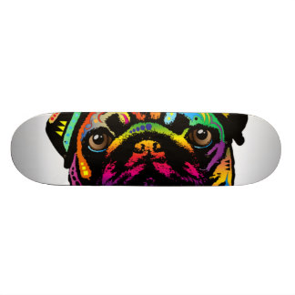 Pug Dog Skateboard Deck