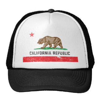 Bandera de California del vintage Gorras De Camionero