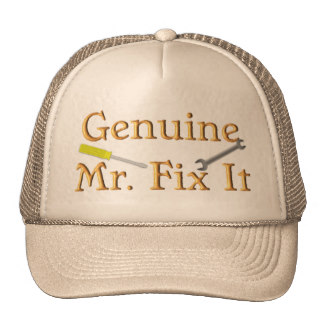 Sr. auténtico Fix It Gorros Bordados