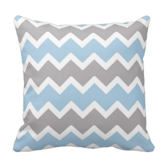 Almohada de Chevron del gris azul