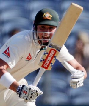 Matt Renshaw rushed off the field following the dismissal of David Warner.