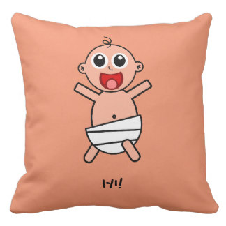 Almohada de tiro linda del diseño del bebé