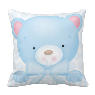 Almohada del cuadrado del oso del bebé