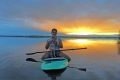 Scott Jefferis and daughter Emmy enjoy the waters of Lake Dumbleyung.