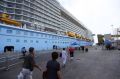 BRISBANE, AUSTRALIA - FEBRUARY 22: General views of Ovation of the Seas cruise ship on February 22, 2017 in Brisbane, ...