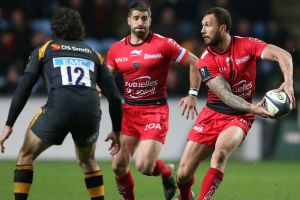 French sojourn: Quade Cooper breaks with the ball for Toulon during their European Rugby Champions Cup match against ...