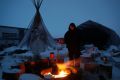 File image from the Standing Rock camp in December. 