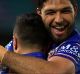 Prolific tryscorer: Curtis Rona playing for the Bulldogs in the NRL.