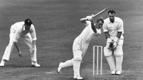 An eye for the sharp single: Peter Richardson playing against New Zealand at Old Trafford, 1958.