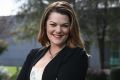 Portrait of Greens Senator Sarah Hanson-Young at Parliament House in Canberra on Monday 29 August 2016. Photo: Alex ...