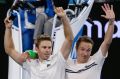 John Peers (right) with Henri Kontinen after their Australian Open men's doubles triumph.