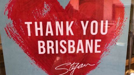 A sign on tables at Jo-Jo's on Queen Street the day after owner Stefan Ackerie announced it would be closing. 