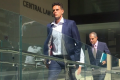 Fremantle Docker Michael Johnson arriving at Perth Magistrates Court on Thursday. 