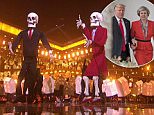 Pop star Katy Perry danced alongside burning skeletons dressed as Theresa May and Donald Trump as she attempted to make a political statement at last night’s Brit Awards