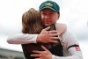 Michael Clarke hugs his mother after playing his last Test