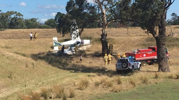 An Ambulance Victoria spokesman said the plane came down near the Latrobe Regional Airport.