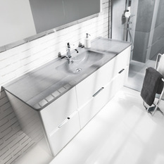 SMO™ SYNTHETIC RESIN:SAME MATERIAL, SAME COLOUR, SAME FINISH - Bathroom Vanity Units & Sink Cabinets