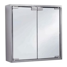 Hawaii Double Door Bathroom Cabinet - Brushed Stainless Steel - Bathroom Cabinets