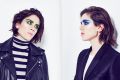 Tegan (left) and Sara are back touring Australia. 