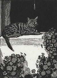 Lionel Lindsay Siesta 1924 wood-engraving Bequest of Alan Queale, 1982 Courtesy of the National Library of Australia 