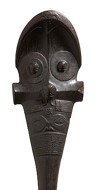 Te Fenua Enata People War club [u'u] wood, fibre National Gallery of Australia, Canberra