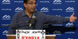 Dinesh D'Souza on Feb. 23 at Columbia University