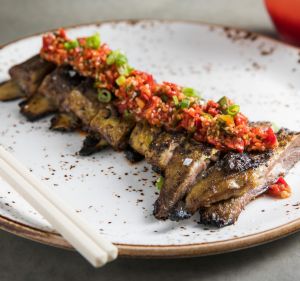 Go-to dish: Smoked lamb rib and Asian chimichurri.