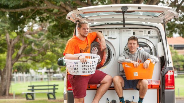Lucas Patchett and Nicholas Marchesi's mobile laundry service attracted $1.47 million in donations and reported a profit ...
